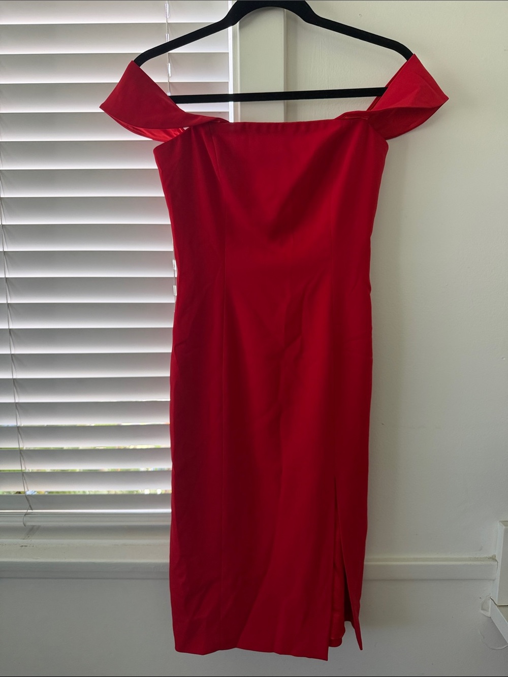 JAYGODFREY One-Shoulder Scarlet Satin Dress
